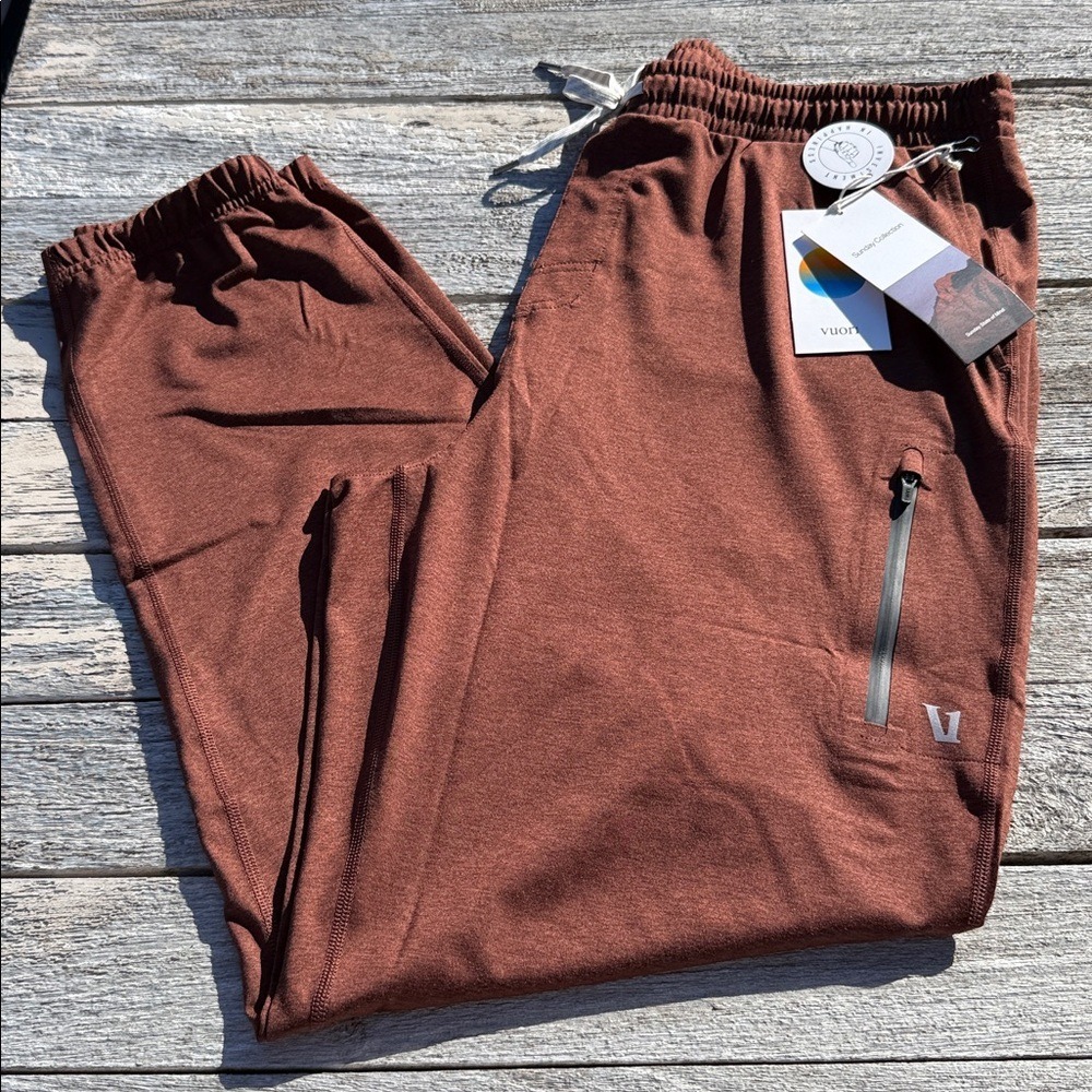 VUORI Sunday Performance Sweatpant - Long‎ Burnt Sienna Heather size XL NWT